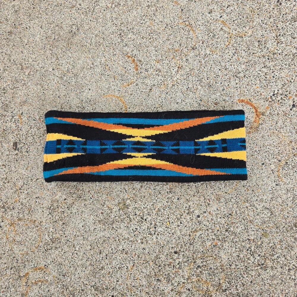 Vtg Y2k PENDLETON WOOLEN MILLS Abstract Geometric Pattern Insulated Headband